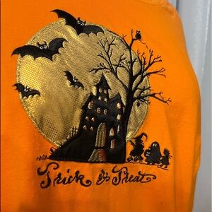 Orange Halloween Long Sleeve Tee size 22W